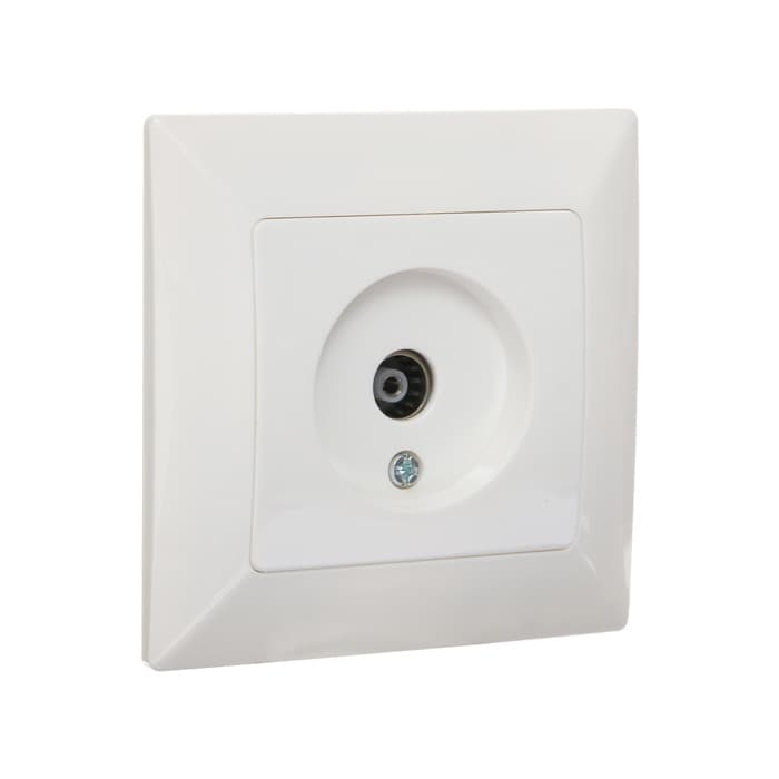 Розетка ТВ Luazon Lighting «Антей», скрытая, IP20, одноместная, белая