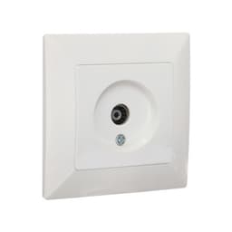 Розетка ТВ Luazon Lighting «Антей», скрытая, IP20, одноместная, белая