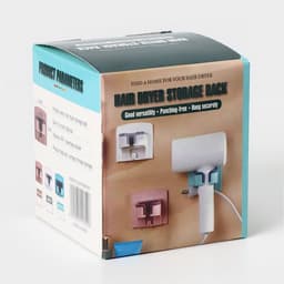 Держатель для фена, 9×9×10 см, розовый