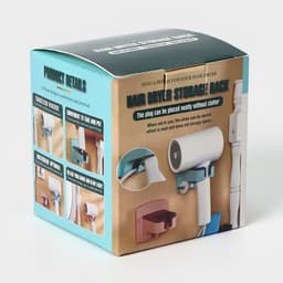 Держатель для фена, 9×9×10 см, розовый