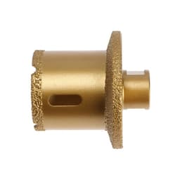 Коронка алмазная ТУНДРА, для УШМ, для отверстий под слив, по плитке, мрамору, 45/65 мм, М14