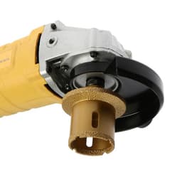 Коронка алмазная ТУНДРА, для УШМ, для отверстий под слив, по плитке, мрамору, 45/65 мм, М14