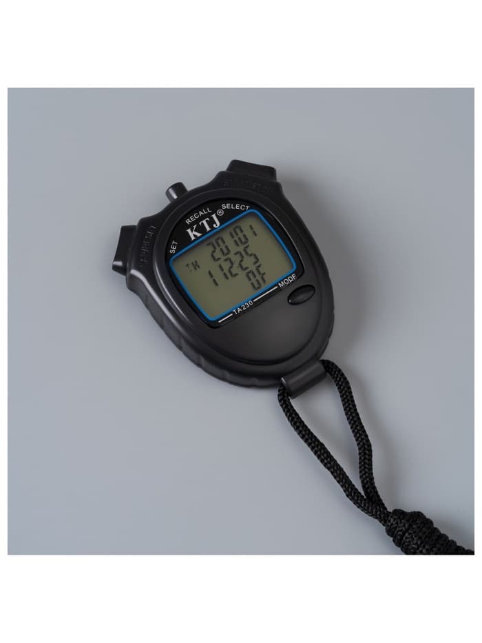 Секундомер ТА 230, 8.2×6.5×2 см, 30 отсечек, обратный отсчёт, будильник, часы, календарь