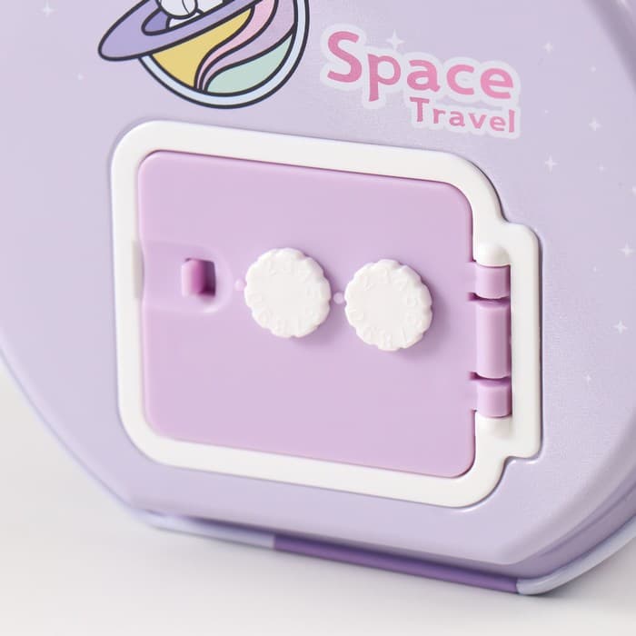 Копилка для денег с сейфовым замком «Космос», металл, 8×15×15 см, МИКС