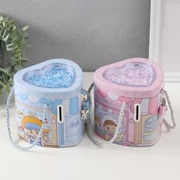 Копилка для денег с замком и ключом «Сладости», металл, 13×12.5×12 см, МИКС