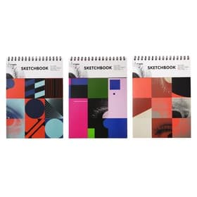 Скетчбук 21×29 см для пастели, 30 листов, жесткая обложка, плотность 130 г, МИКС