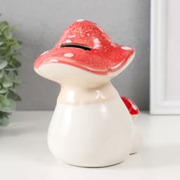 Копилка для денег «Два мухоморчика», керамика, 12×9×15.5 см