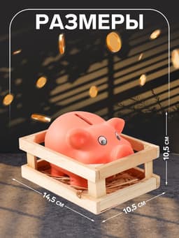 Копилка для денег «Хрюша в загоне», керамика, 14.5×10.5×10.5 см