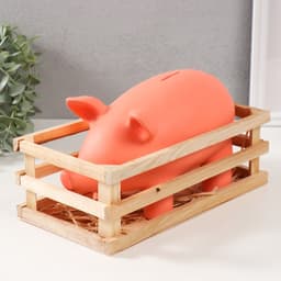 Копилка для денег «Свинка в загоне», керамика, 26×14×14.5 см