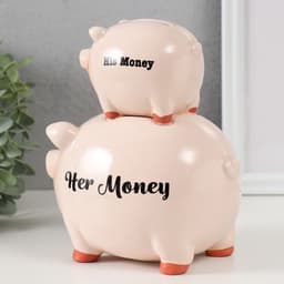 Копилка для денег «Две свинки - пирамида», керамика, 19.5×12×18.8 см