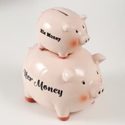 Копилка для денег «Две свинки - пирамида», керамика, 19.5×12×18.8 см