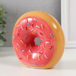Копилка для денег «Пончик в глазури с посыпкой», керамика, 12.5×4.7×11.7 см