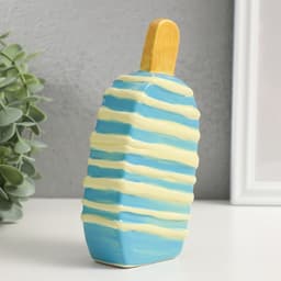 Копилка для денег «Подтаявшее эскимо», керамика, 8.2×3.8×15.5 см