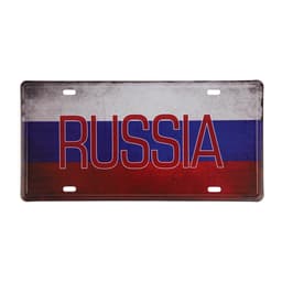 Декоративный номерной знак, «Россия», металл, 30×15 см