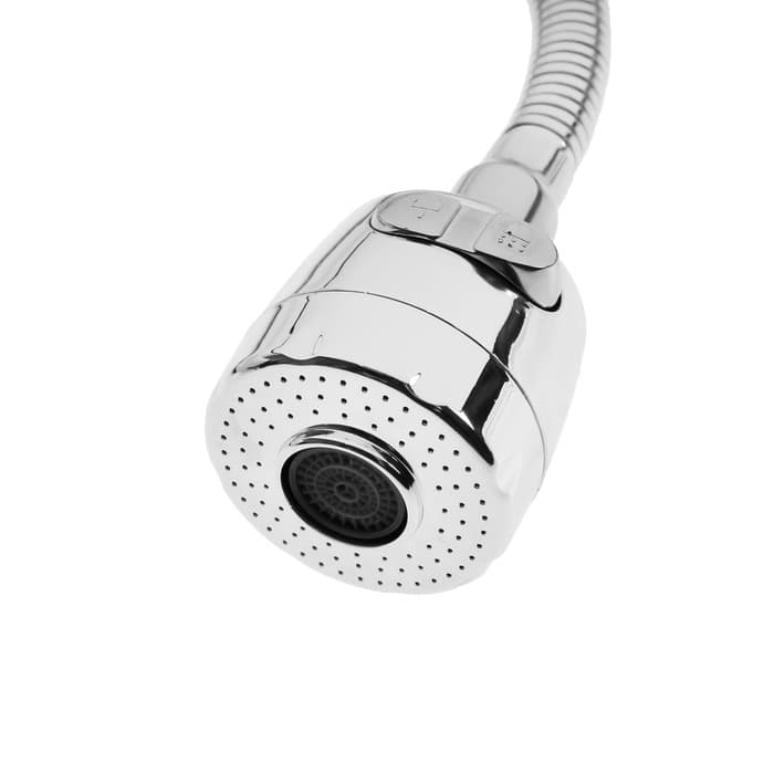 Излив для смесителя ZEIN, 3/4", гибкий, 2-х режимный аэратор, нержавеющая сталь, хром