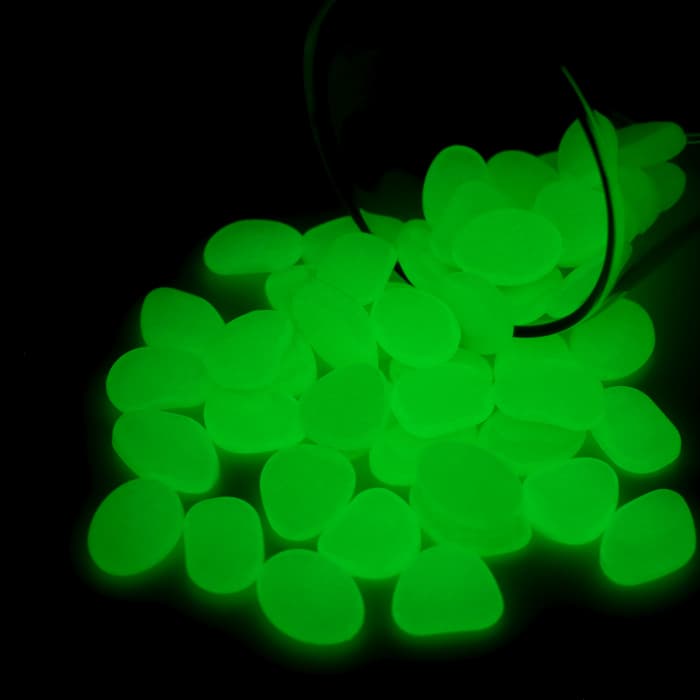 Светящийся декор «Галька», акрил, 100 г, фракция 2-3 см, жёлтый