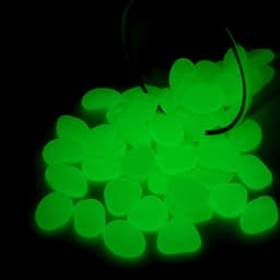 Светящийся декор «Галька», акрил, 100 г, фракция 2-3 см, жёлтый