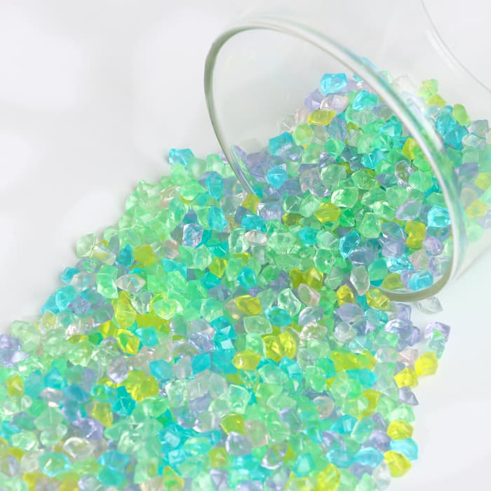 Светящийся декор «Камешки», акрил, 100 г, фракция 3 мм, цвет МИКС