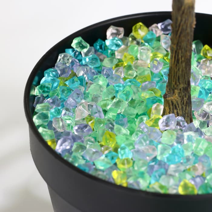 Светящийся декор «Камешки», акрил, 100 г, фракция 3 мм, цвет МИКС