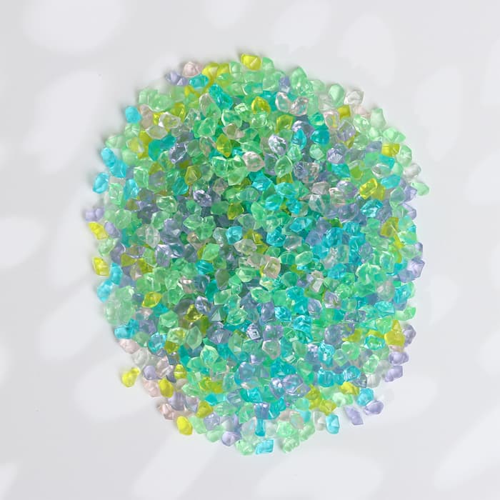 Светящийся декор «Камешки», акрил, 100 г, фракция 3 мм, цвет МИКС