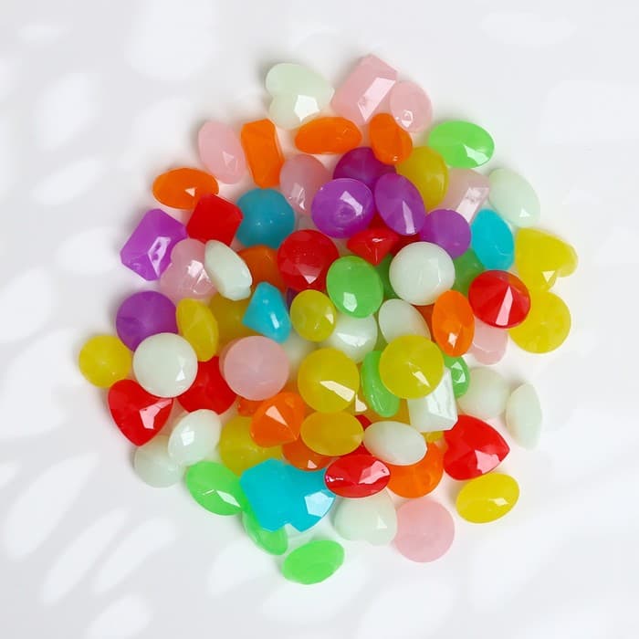 Светящийся декор «Галька», акрил, 300 г, фракция 4 см, цвет МИКС