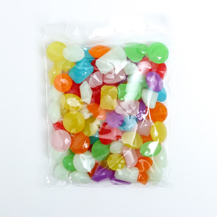 Светящийся декор «Галька», акрил, 300 г, фракция 4 см, цвет МИКС