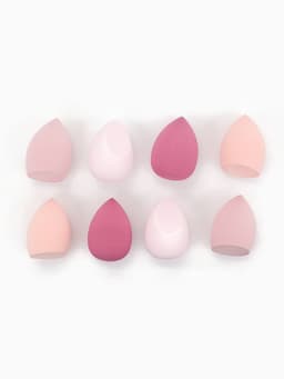 Спонжи для макияжа, набор - 8 шт., увеличиваются при намокании, розовые