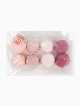 Спонжи для макияжа, набор - 8 шт., увеличиваются при намокании, розовые