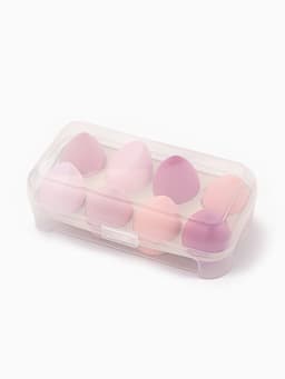 Спонжи для макияжа, набор - 8 шт., увеличиваются при намокании, розовые