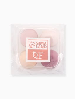 Спонжи для макияжа, набор - 4 шт., увеличиваются при намокании, розовые