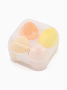 Спонжи для макияжа, набор - 4 шт., увеличиваются при намокании, жёлтые