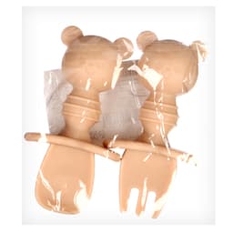 Набор детских столовых приборов «Медвежата», вилка, ложка, бежевый