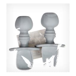 Набор детских столовых приборов, вилка, ложка, серый