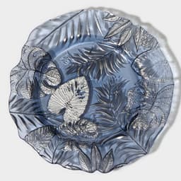 Тарелка «Арабис», d=21.5 см, стекло, голубая