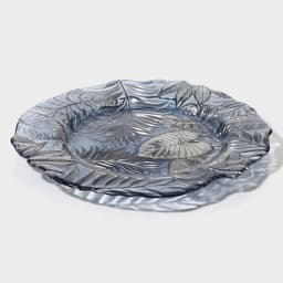 Тарелка «Арабис», d=21.5 см, стекло, голубая