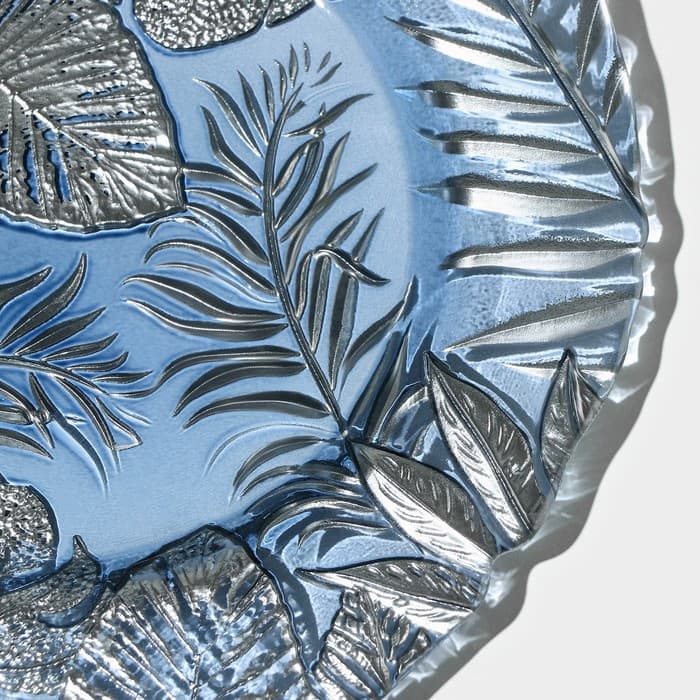 Тарелка «Арабис», d=21.5 см, стекло, голубая