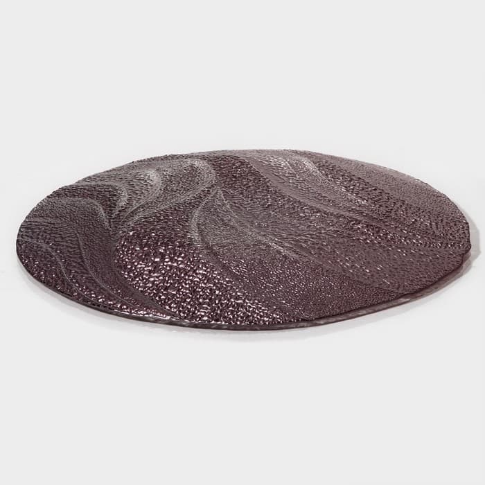 Тарелка подстановочная «Драхна», d=33 см, стекло, бордовая