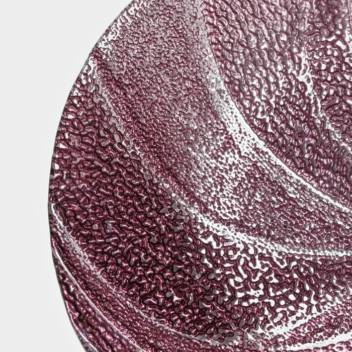 Тарелка «Драхна», d=28.5 см, стекло, бордовая