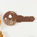 Настенные крючки декоративные «Большой ключик», дерево, 33×2.3×15 см