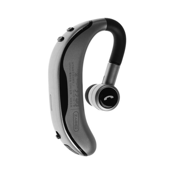 Bluetooth-Гарнитура для телефона BYZ B652, микрофон, ВТ 5.0, 170 мАч, серебристая