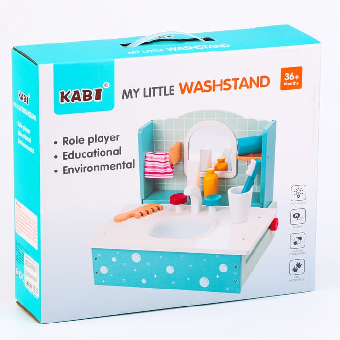 Игровой деревянный набор «Умывальник» 26.5×25.5×33.5 см