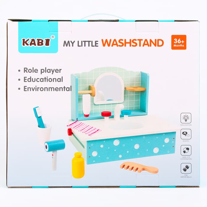 Игровой деревянный набор «Умывальник» 26.5×25.5×33.5 см