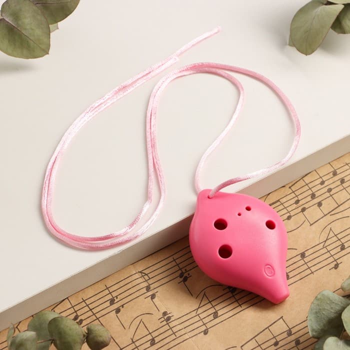 Окарина Music Life 6 отверстий, розовая, 6.7×4×3.2 см