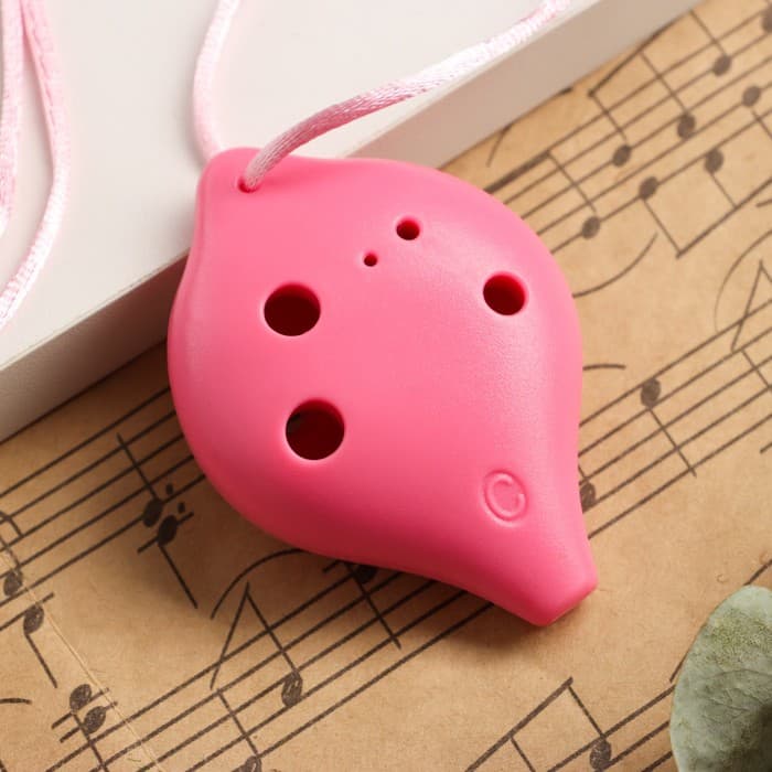 Окарина Music Life 6 отверстий, розовая, 6.7×4×3.2 см