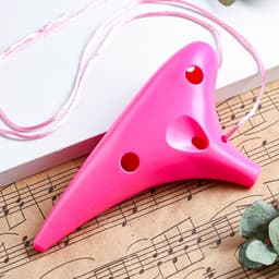 Окарина Music Life 12 отверстий, розовая, 17.5×9.5×4.5 см
