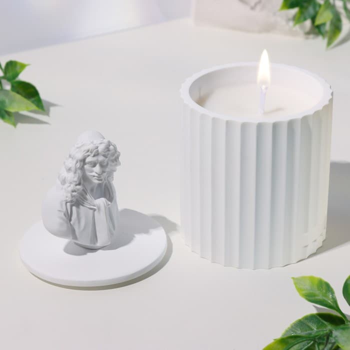 Ароматическая свеча в подсвечнике «Мольер», мед и апельсин, 13×7 см, соевый воск, 160 г