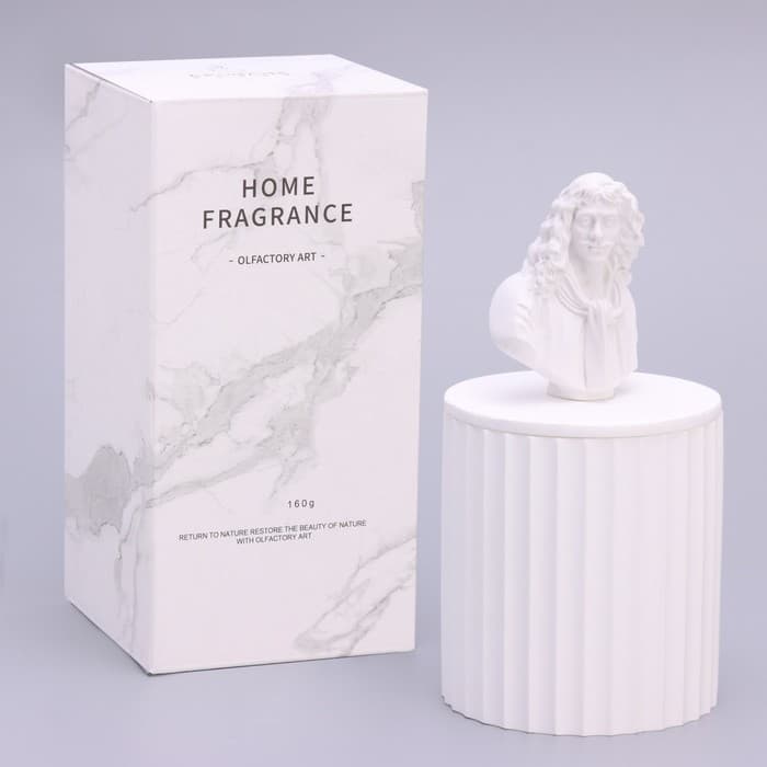 Ароматическая свеча в подсвечнике «Мольер», лайм и базилик, 13×7 см, соевый воск, 160 г