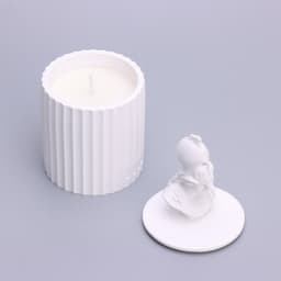 Ароматическая свеча в подсвечнике «Бог Арес», 13×7 см, цветущий жасмин, соевый воск, 160 г