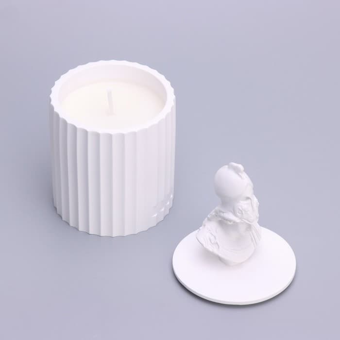 Ароматическая свеча в подсвечнике «Бог Арес», 13×7 см, бергамот, соевый воск, 160 г