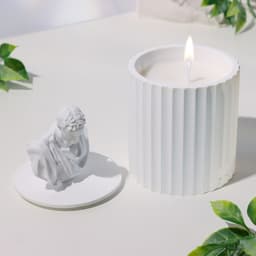 Ароматическая свеча в подсвечнике «Микеланджело», апельсиновый османтус, 13×7 см, соевый воск,160 г